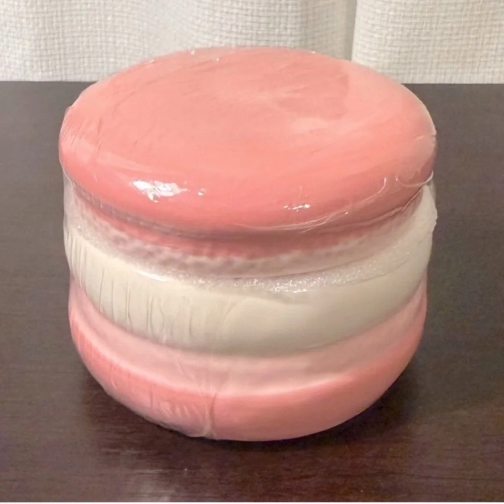 New Target Bullseye Ceramic Pink & White Macaron Trinket Box